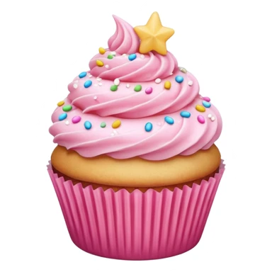 Cupcake with pink icing sticker