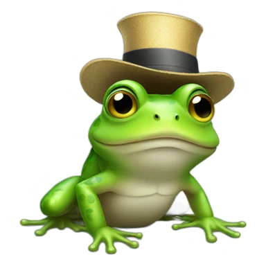Yay frog emoji but with a hat sticker