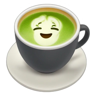 matcha latte in mug sticker