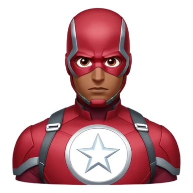 vision marvel half body with red face from captain america: civil war sticker