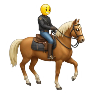 chat sur un cheval sticker