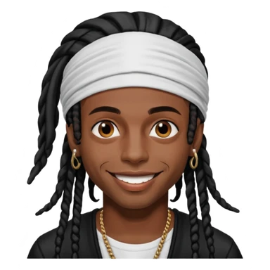 playboi carti vamp with durag and  dreads sticker