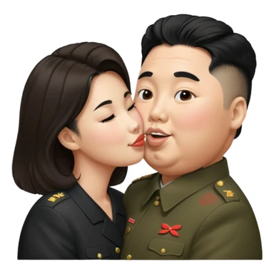 Vic Fuentes kissing Kim Jong Un sticker
