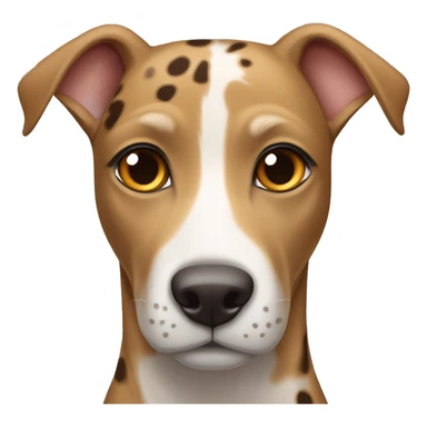 brown fawn and white Catahoula leopard dog sticker