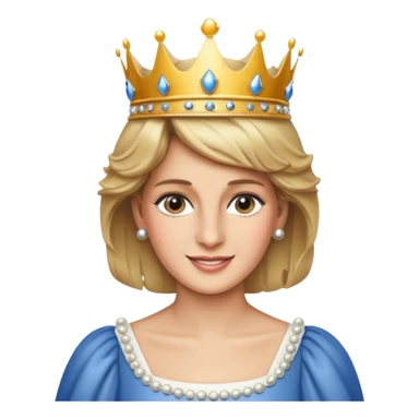 standing, Princess Diana with a crown sticker