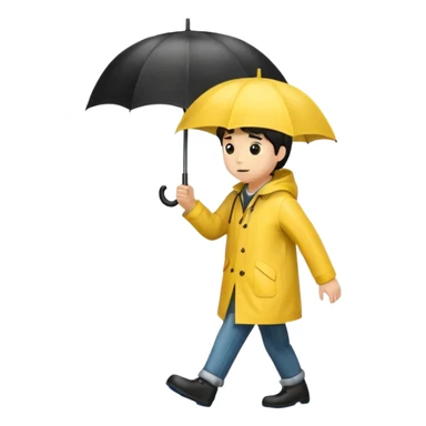 walking in the rain sticker