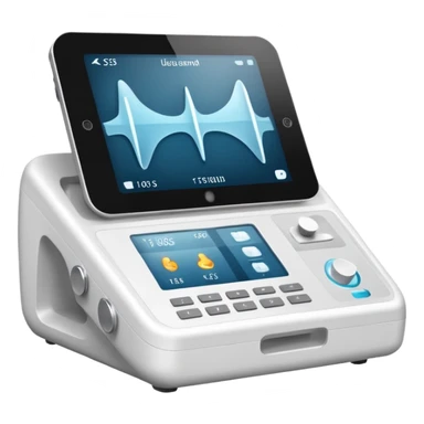 ultrasound machine with white front  sticker