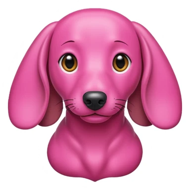 Perro salchicha completamente color rosa sticker