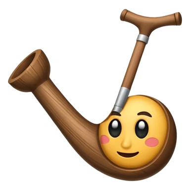 Una pipa con cara y con el pulgar hacia arriba sticker