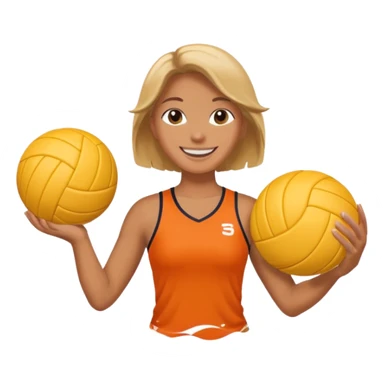 Smile with volleyball sticker