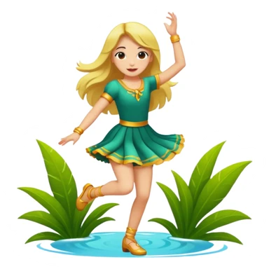 A girl dancing in lush life sticker