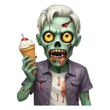 zombie with icecream sticker