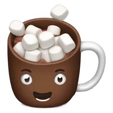 Cocoa mug with marshmallows sticker