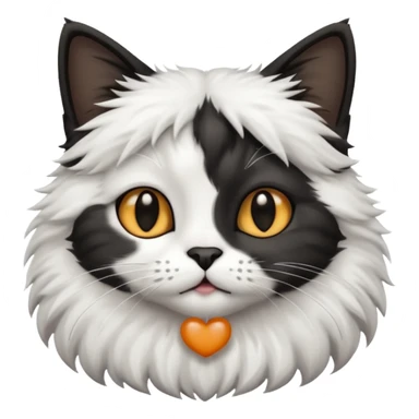 Cute cat black and white stain sticker