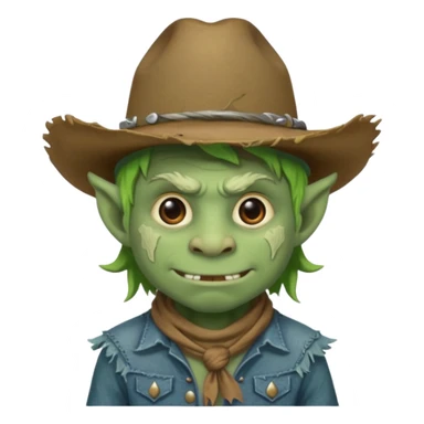 troll Wearing a cowboy hat sticker