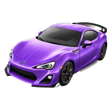 purple gt86 with a spoiler  sticker