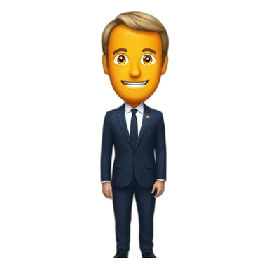 macron avec une citrouille sticker
