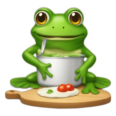 Grenouille qui fait la cuisine  sticker