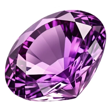 Mauve color sparkling realistic still life 3D rendering gemstone sticker