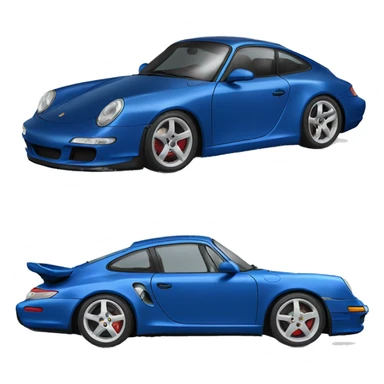 blue custom low porche sticker