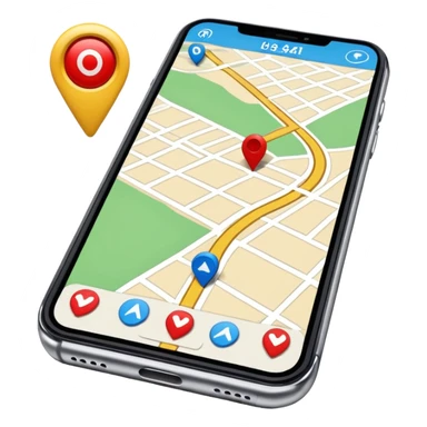 GPS map on iPhone sticker
