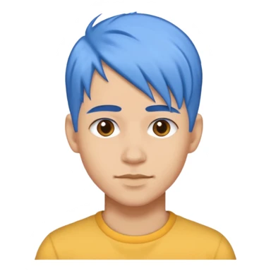 blue haired gay person sticker