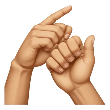 Chinese fist and palm hand gesture sticker