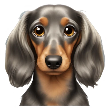 isabella tan dapple dachshund long hair sticker