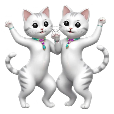 Cats couple salsa dancing  sticker