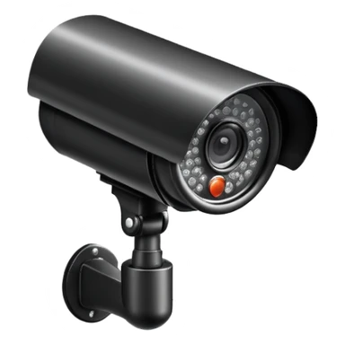 security surveillance CCTV camera mounted on wall sticker
