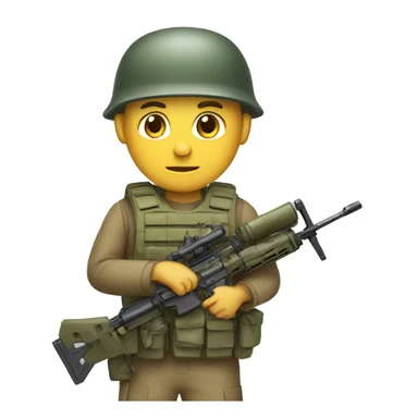 Un soldat avec une arme en main sticker