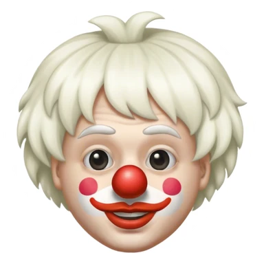 Man with clown nose and wig.  sticker