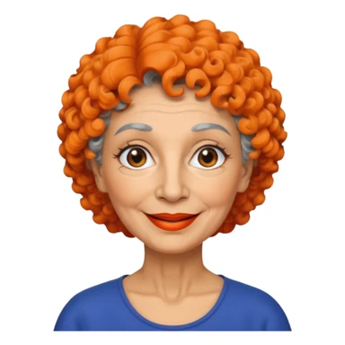 An Italian 60-year-old grandmother who is a genuine burst of sunshine and her favorite lipstick color is orange sticker