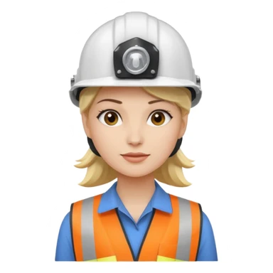 woman wearing safety helmets sticker