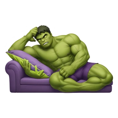 Incredible hulk taking a nap sticker