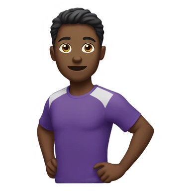 Boy Runner in purple T-shirt sticker