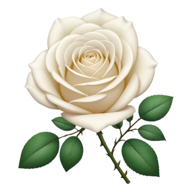 white rose, without green leaves, just flower sticker