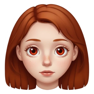 brown haired girl puffy swollen red circles around her eyes sticker