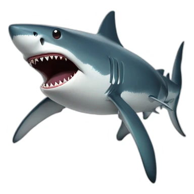 A shark  whit he shark have legs sticker