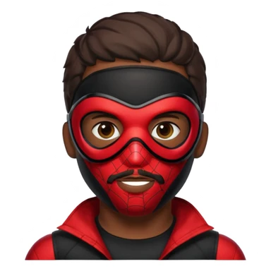Miles Morales with beard, eye mask, low fade hair cut sticker
