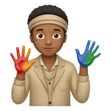 Ceramic Painter black man sticker