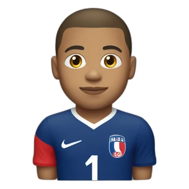 kylian mbappe with france shirt sticker