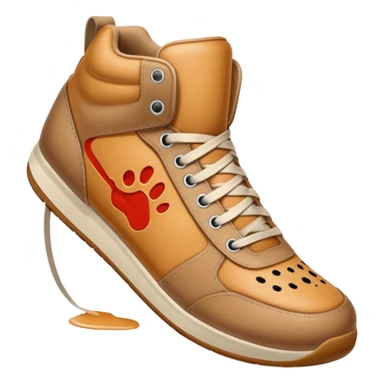  a foot wearing a sneaker pressing on the ground, leaving a visible shoe print beneath. Rounded, glossy, smooth, soft shadows, white background.


 sticker