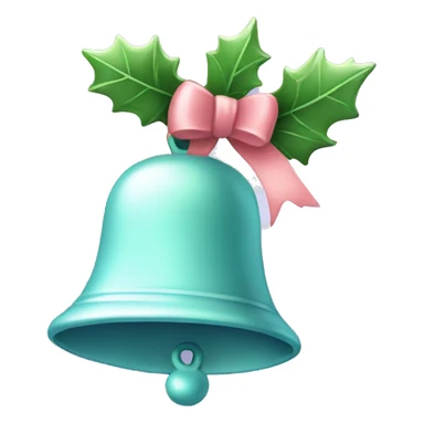 Pastel Christmas bell sticker