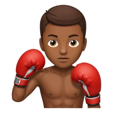 athlete in boxing gloves sticker