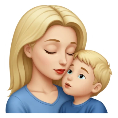 Mulher beijando testa do filho  sticker