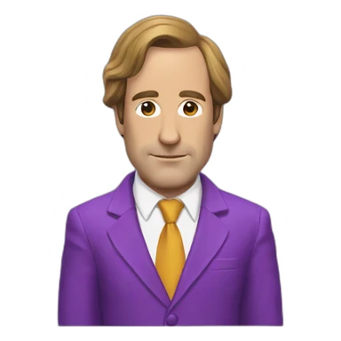 Saul GoodMan  wearing a purple Bunny furry suits sticker