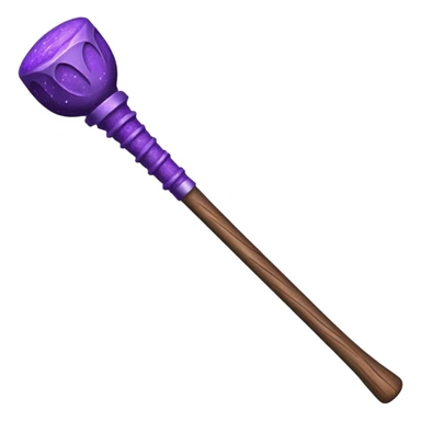 Shillelagh stick with purple dust sticker