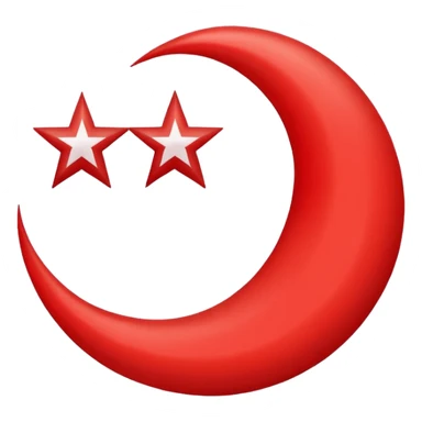 Turkish flag in blue sticker