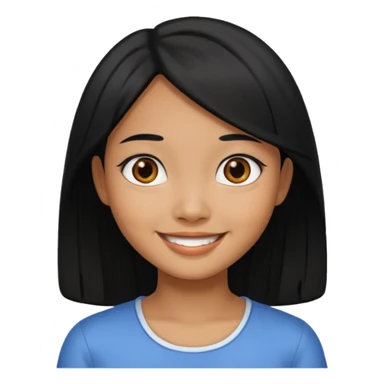 Burmese girl with black hair sticker